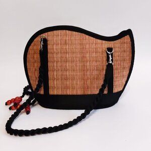 Basket of Cambodia Saraye Purse – Woven Grass Boho Bag – Spring Beach Style